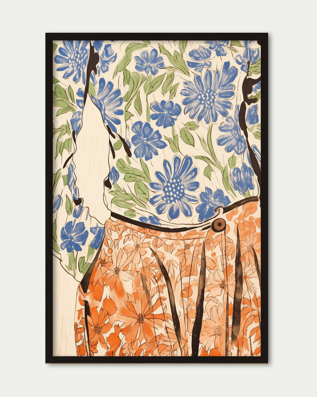 Floral Outfit Art Print